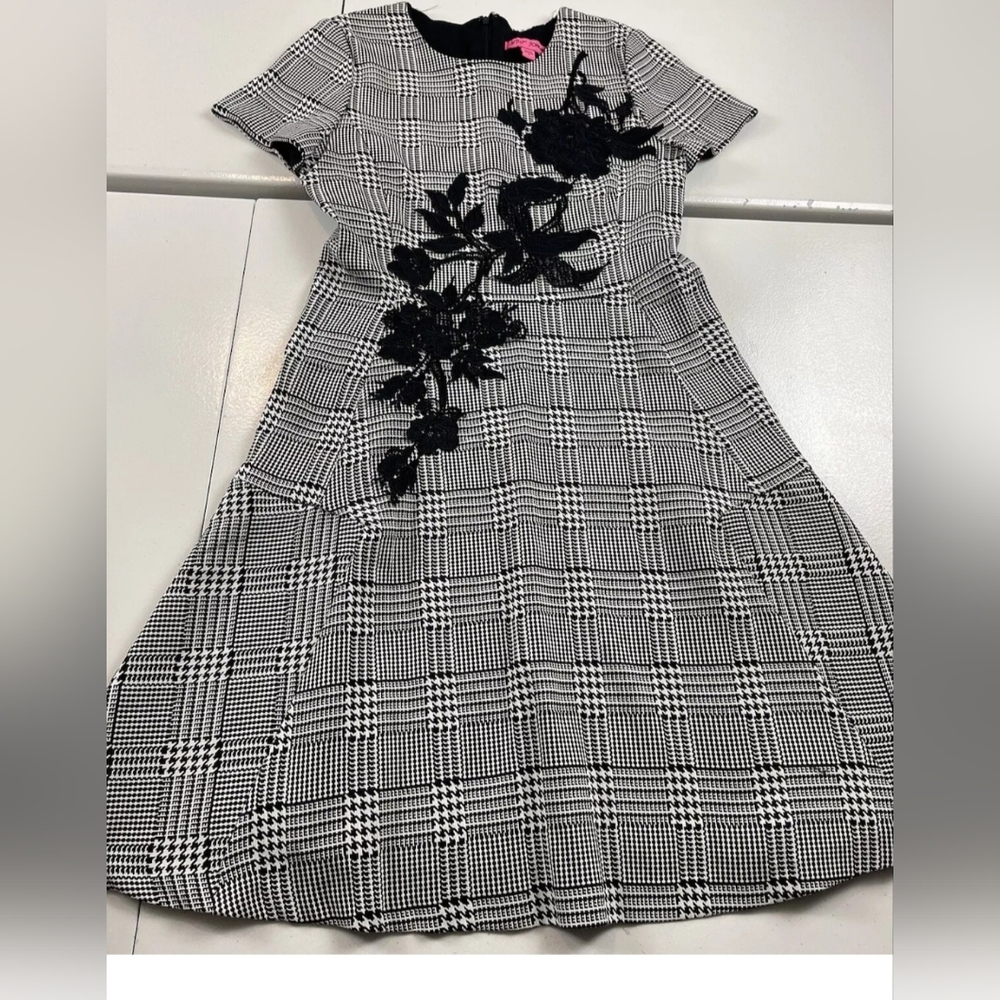 Betsey Johnson Black and White Plaid Dress